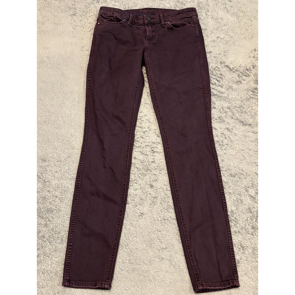 Martin + Osa Jeans Womens 27 Maroon Straight Dark Wash Denim Casual Stretch